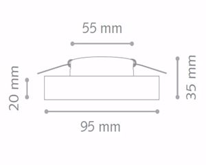 Box 3 faretti di vetro trasparente da incasso ideal lux blues fi round