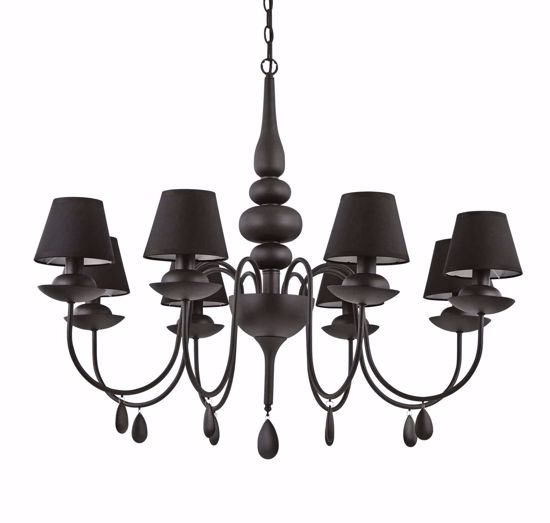 Blanche sp8 ideal lux lampadario nero stanza da letto shabby chic