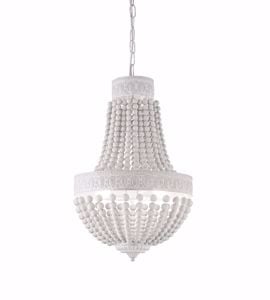 Ideal lux monet sp5 lampadario per salotto shabby chic bianco 5 luci