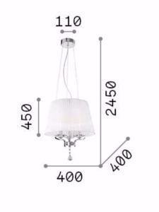 Pegaso sp3 ideal lux lampadario stanza da letto ottone