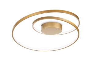 Oz pl dali ideal lux plafoniera led 3000k dali push dimmerabile ottone