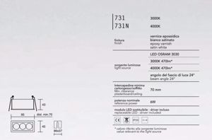 Cestello porta faretto  6w 4000k 220-240v cri90 osram isyluce exacta