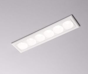 Faro isyluce exacta bianco da incasso rettangolare  15w 3000k 220-240v