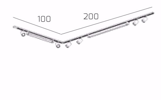 Sistema luci a binario angolo nero led 3000k 230v monofase con faretti