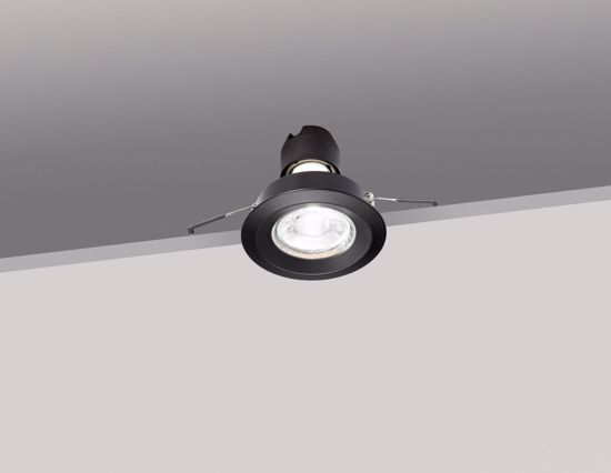 Faretto nero da incasso per controsoffitto cartongesso isyluce simplie