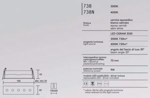 Faretti da incasso  per controsoffitto 9w 3000k 220-240v isyluce exacta bianco