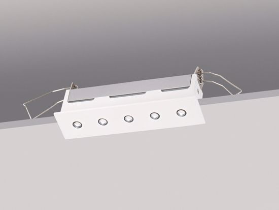 Faretto da incasso led per controsoffitto 9w 4000k 220-240v isyluce exacta bianco