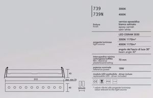 Faretti da incasso  per controsoffitto 18w 3000k 220v exacta isyluce