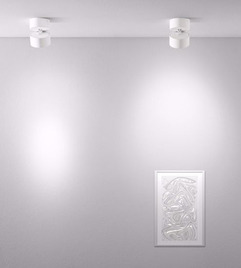 Faretto bianco led 12w 3000k da parete soffitto cucina orientabile