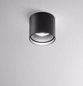 Faretto led sporgente da soffitto cilindro nero 20w 3000k isyluce focus