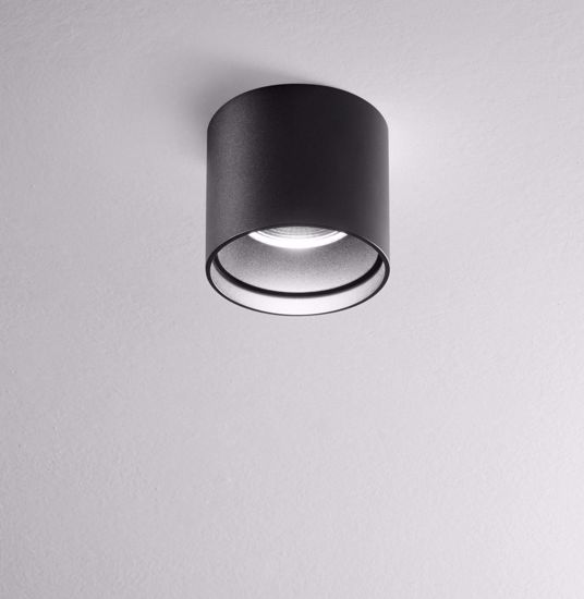 Faretto led sporgente da soffitto cilindro nero 20w 3000k isyluce focus