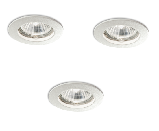 Box da 3 jazz fi faretto rotondo da incasso soffitto bianco gu10 ideal lux