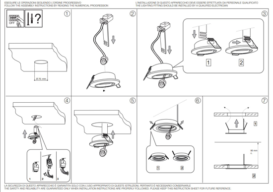 Box kit 3 ideal lux swing faretti da incasso orientabile brunito rotondo