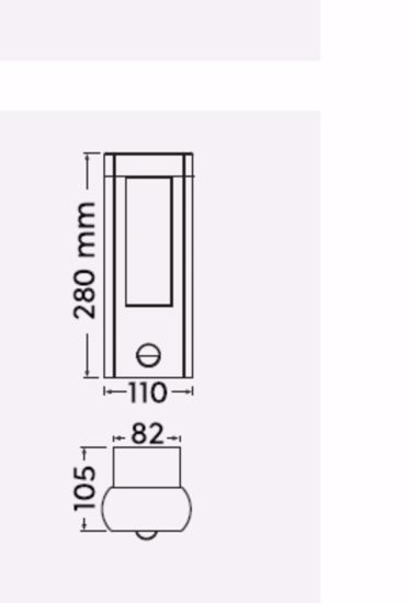 Applique per esterni con sensore di movimento  9w 3000k