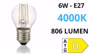 Toplight lampadina e27 6w 4000k 806 lumen ottica 320&deg;