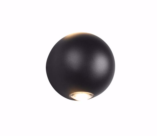 Applique sfera nera da esterno  4w 3000k moderna