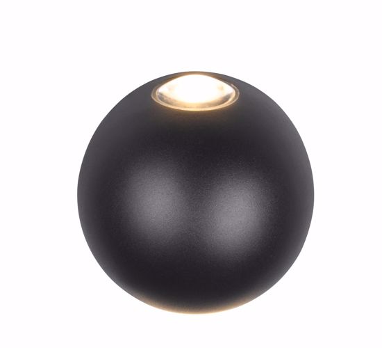 Applique sfera nera da esterno  4w 3000k moderna