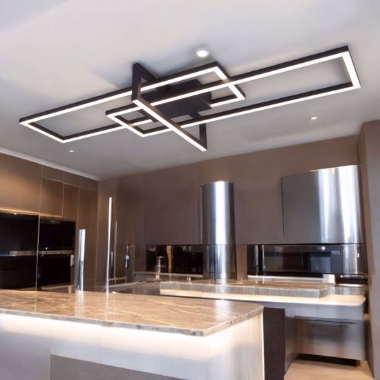 Plafoniera da soffitto led 3000k  design nero dimmerabile