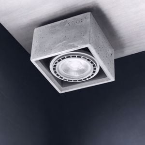 Faretto led cubo da soffitto plafoniera in cemento