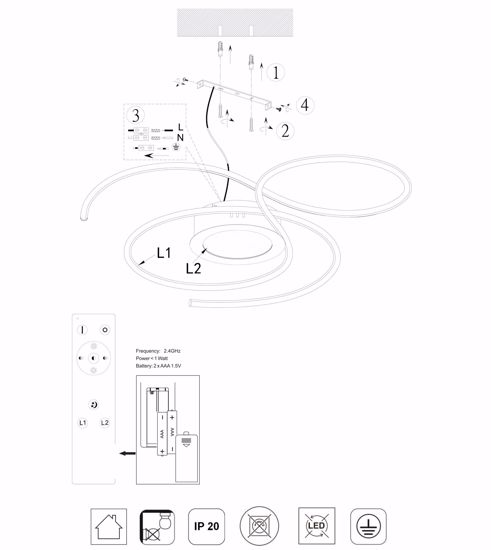 Plafoniera led 48w moderna bianca dimmerabile con telecomando