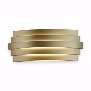 Applique metallo colore oro design moderno led 22w 3000k