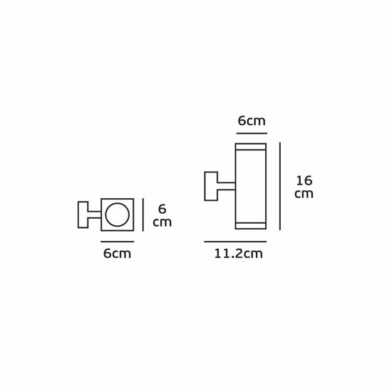 Applique da esterno antracite ip54 squadrato moderno