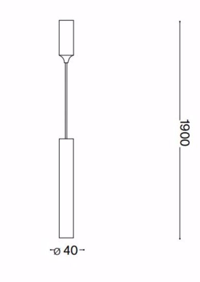 Tube sp d4 ideal lux lampada a sospensione led 11w 3000k bianco