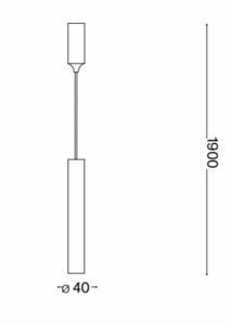 Ideal lux tube sp d4 lampada a sospensione per isola cucina nera led 3000k