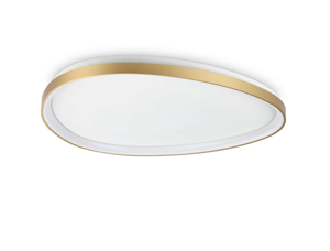 Gemini pl d081 dali push ideal lux plafoniera led 3000k dimmerabile ottone