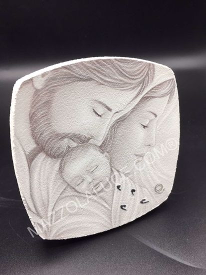 Capezzale da comodino 10x10cm sacra famiglia