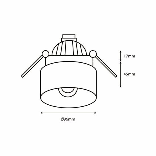 Faretto bianco da incasso a soffitto rotondo