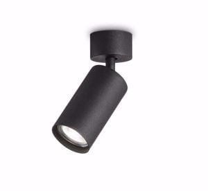 Ideal lux dynamite pl1 faretto da tetto nero orientabile gu10 led 3000k