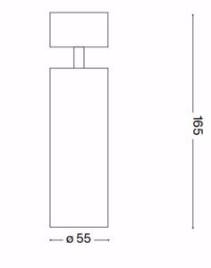 Ideal lux dynamite pl1 faretto da tetto nero orientabile gu10  3000k