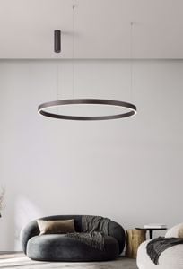 Lampadario moderno marrone caffe led 3000k per soggiorno