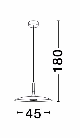 Lampada a sospensione disco nero per soggiorno