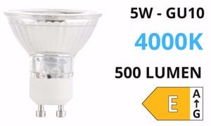 Ideal lux lampadina led gu10 5w 4000k 500 lumen 31&deg; dimmerabile