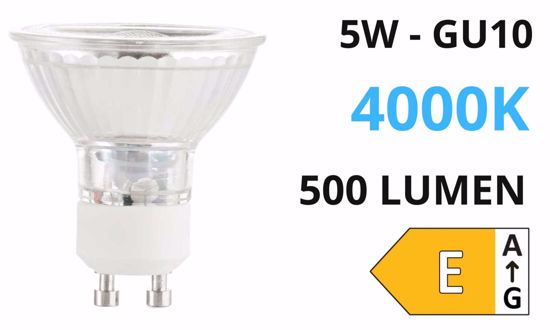 Ideal lux lampadina led gu10 5w 4000k 500 lumen 31&deg; dimmerabile