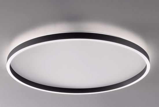 Gea luce aela p-g nero plafoniera led 72w 3000k 4000k