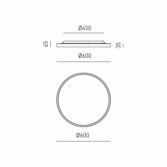 Gea luce aela p-m bianco plafoniera led 60w 3000k 4000k