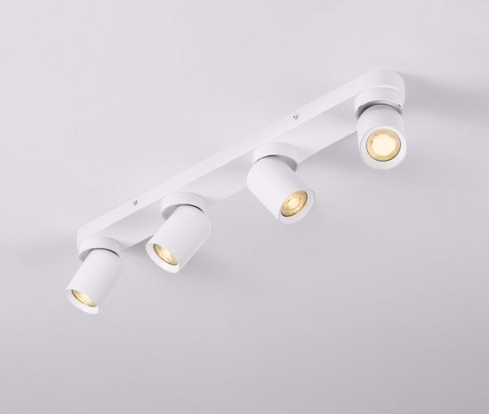 Plafoniera da soffitto bianca con faretti orientabili moderna