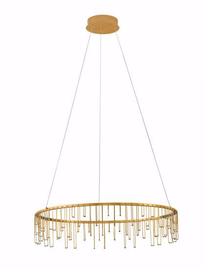 Lampadario led a sospensione design oro ramato per salotto