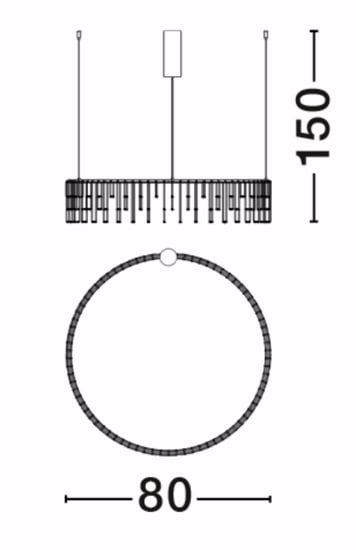 Lampadario led a sospensione design oro ramato per salotto