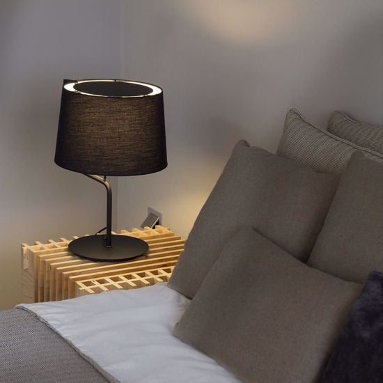 Abat-jour neramoderna lampada da comodino per camera da letto