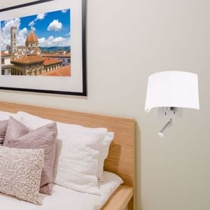 Applique da comodino hotel camera da letto moderna bianco grigio