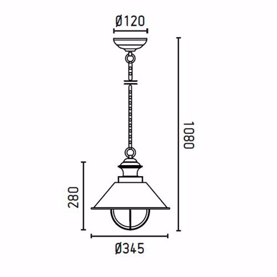 Lampada a sospensione rustica lanterna