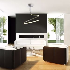 Lampadario moderno per soggiorno design spirale led 30w 3000k