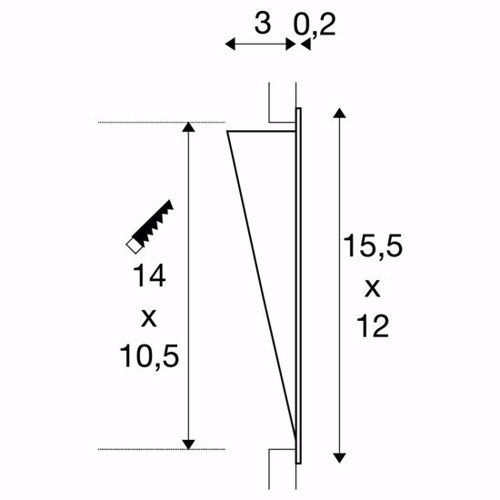 Segnapasso led 5,2w 3000k da incasso per interni scale quadrato