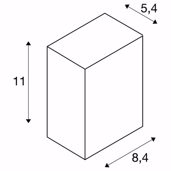 Applique da esterno  8,6w 3000k squadrato moderna