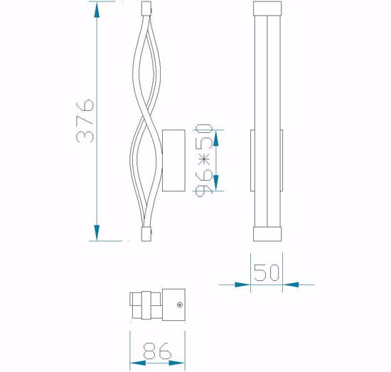 Applique led 6w 3000k da comodino moderna design per interni