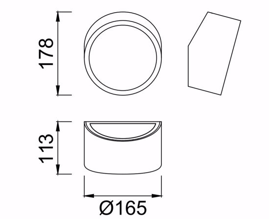 Applique da esterno moderno bianco rotondo